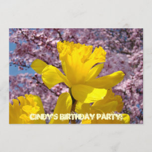 Cartes d'invitation pour fête d'anniversaire jonqu