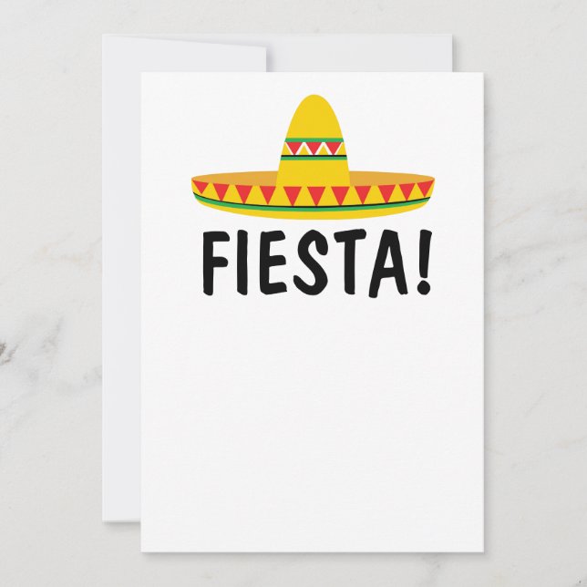 CARTES D'INVITATION POUR FÊTE MEXICAINE PERSONNALI (Devant)