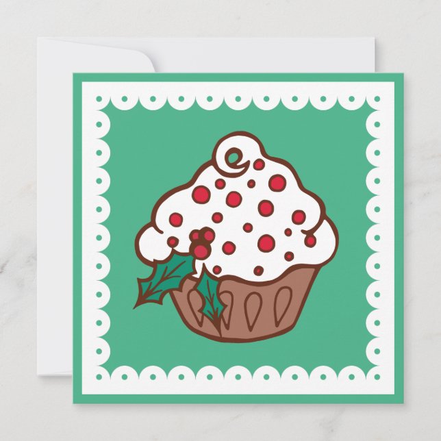 Cartes d'invitation pour gâteaux de fête de Noël (Devant)