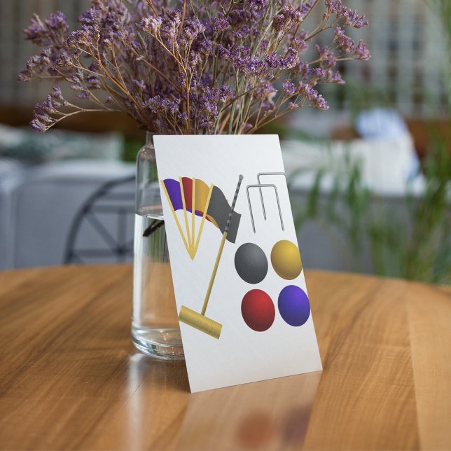 Cartes d'invitation pour jeu de croquet (Créateur téléchargé)