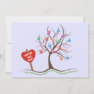 Cartes d'invitation pour la chasse aux œufs de Pâq