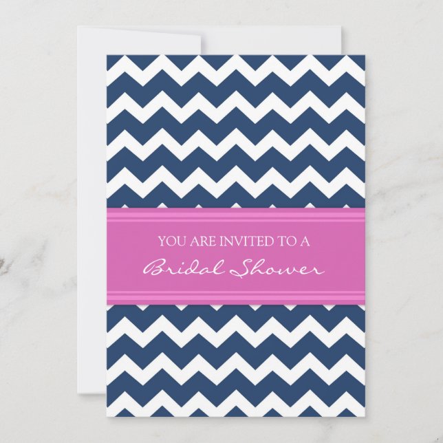 Cartes d'invitation pour la douche nuptiale Blue P (Devant)