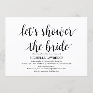 Cartes d'invitation pour la douche nuptiale Rustic