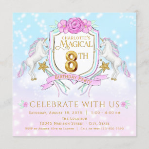 Cartes d'invitation pour la fête d'anniversaire de