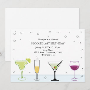 Cartes d'invitation pour la fête d'anniversaire de