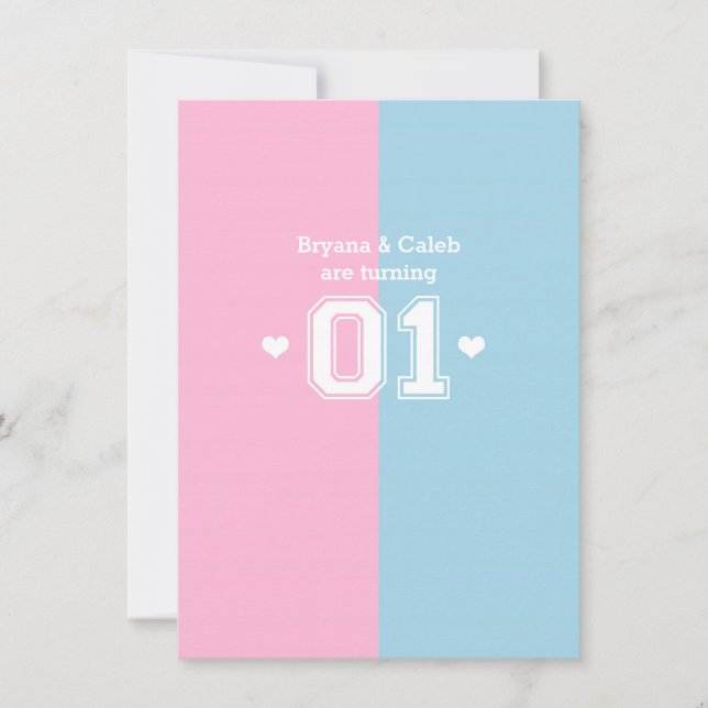 Cartes d'invitation pour la fête d'anniversaire de (Devant)