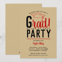 Cartes d'invitation pour la fête de fin d'études e