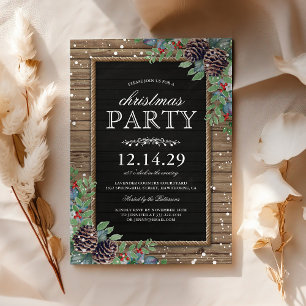 Cartes d'invitation pour la fête de Noël   Cônes d