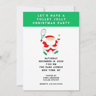 Cartes d'invitation pour la fête de Noël de tennis