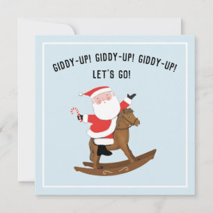 Cartes d'invitation pour la fête de Noël Giddy-up