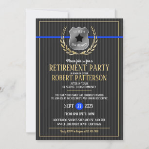 Cartes d'invitation pour la fête de retraite d'un