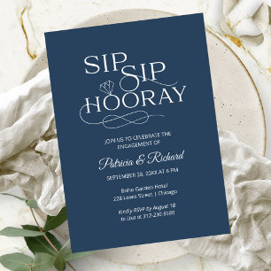 Cartes d'invitation pour la fête d'engagement Sip 