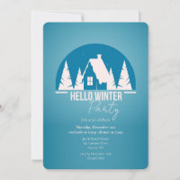 Cartes d'invitation pour la fête d'hiver