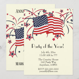 Cartes d'invitation pour la fête du 14 juillet Jau