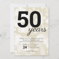 Cartes d'invitation pour la fête du 50e anniversai