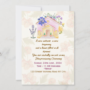 Cartes d'invitation pour la pendaison de crémaillè