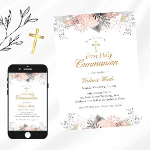 Cartes d'invitation pour la Première Communion ave