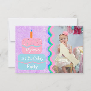Cartes d'invitation pour la première fête d'annive