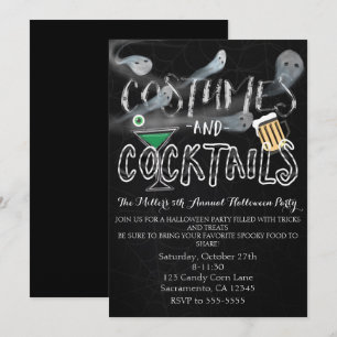 Cartes d'invitation pour la soirée Costumes & Cock