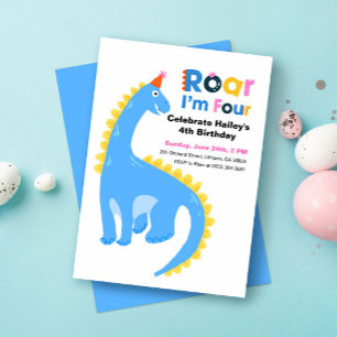 Cartes d'invitation pour l'anniversaire de 4 ans a