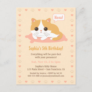 Cartes d'invitation pour l'anniversaire de petites