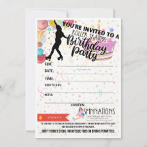 Cartes d'invitation pour l'anniversaire de SpinNat