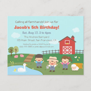 Cartes d'invitation pour l'anniversaire des enfant