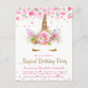 Cartes d'invitation pour l'anniversaire des filles