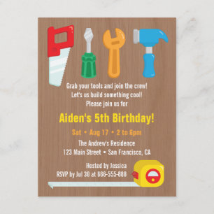 Cartes d'invitation pour l'anniversaire des garçon