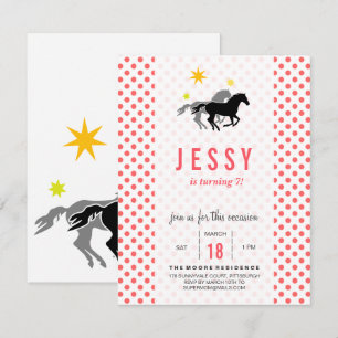 Cartes d'invitation pour l'anniversaire d'un cheva