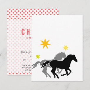 Cartes d'invitation pour l'anniversaire d'un cheva