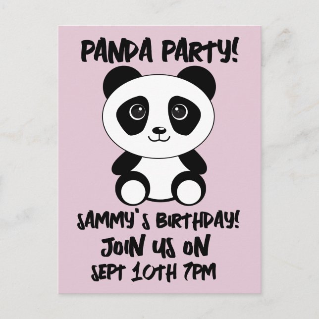 Cartes d'invitation pour l'anniversaire d'un ours  (Devant)