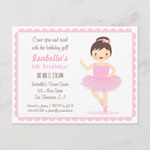 Cartes d'invitation pour l'anniversaire d'une joli