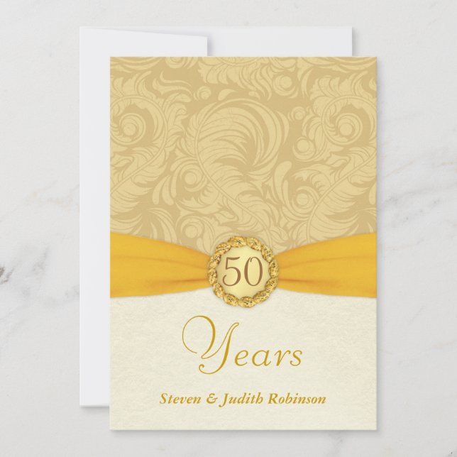 Cartes d'invitation pour le 50e anniversaire - Mon (Devant)