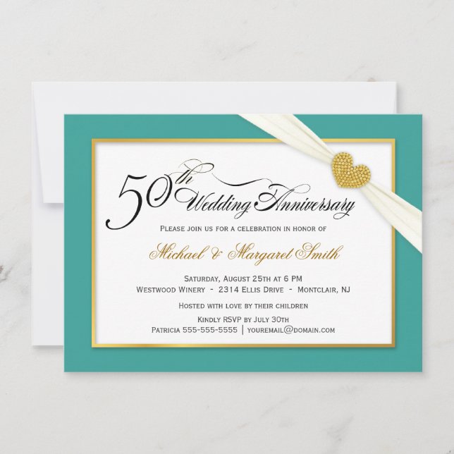 Cartes d'invitation pour le 50e anniversaire - Tur (Devant)