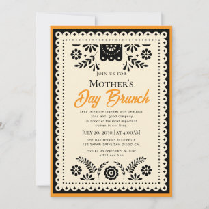 Cartes d'invitation pour le brunch de la fête des 