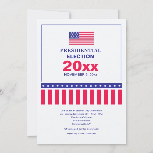 Cartes d'invitation pour l'élection 2  (Devant)