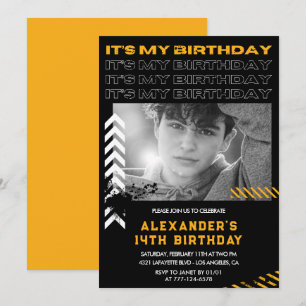 Cartes d'invitation pour les 14 ans d'un garçon Ph