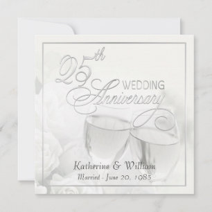 Cartes d'invitation pour les 25 ans de mariage - C