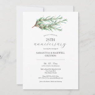 Cartes d'invitation pour les 25 ans de mariage Ros