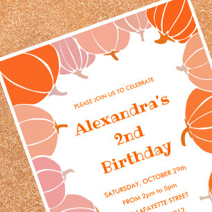 Cartes d'invitation pour les 2 ans d'Halloween cit