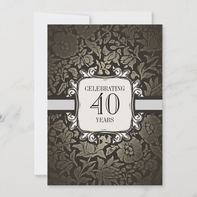 Cartes d'invitation pour les 40 ans d'anniversaire (Devant)