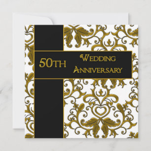 Cartes d'invitation pour les 50 ans de mariage