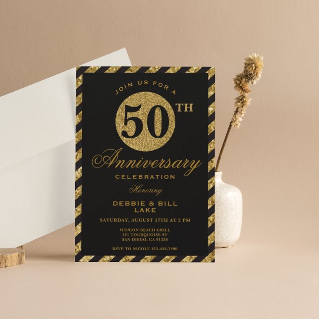 Cartes d'invitation pour les 50 ans de mariage  (Créateur téléchargé)