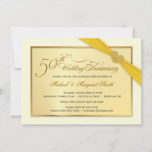 Cartes d'invitation pour les 50 ans de mariage