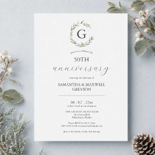 Cartes d'invitation pour les 50 ans de mariage Bot