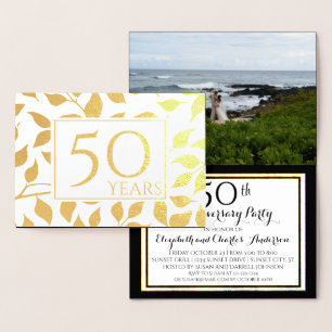 Cartes d'invitation pour les 50 ans de mariage en