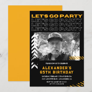 Cartes d'invitation pour les 65 ans Hommes Photo P