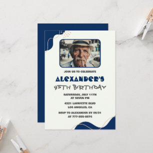 Cartes d'invitation pour les 95 ans Hommes Marine