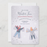 Cartes d'invitation pour les Anges de neige